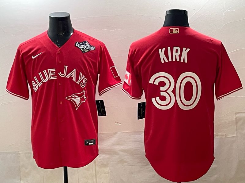 Men 2025 Toronto Blue Jays #30 Kirk Red Game Nike MLB Jersey style 03